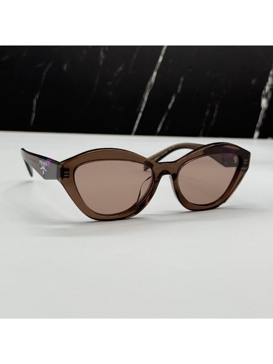NEW PRADA PRA02SF 17O60B SUNGLASSES PR A02SF 17O60B BROWN WOMEN CAT EYE SPR A02F